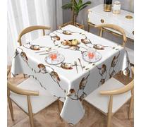 WHJWZY Square Decorative Tablecloth 60"x60" - Quality Waterproof Fabric for Dining Table Protection and Decoration Proboscis Monkey Pattern