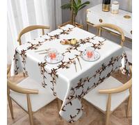 WHJWZY Square Decorative Tablecloth 60"x60" - Quality Waterproof Fabric for Dining Table Protection and Decoration Simple Small Tea Table Pattern