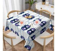 WHJWZY Square Decorative Tablecloth 60"x60" - Quality Waterproof Fabric for Dining Table Protection and Decoration Strange Creature Pattern