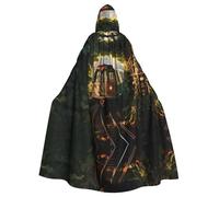 WHJWZY Vines at the subway station Printing aldult Halloween Hooded Cloak for men and womenused for parties prom