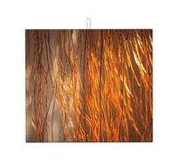 WHJWZY Willow branches in the sun Pattern Kitchen countertop absorbent pads Drying Mat for Kitchen Made of sponge Water absorbent 18 x 16 in