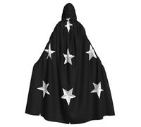 WHJWZY Wisdom Five-pointed Star Pattern aldult Halloween Hooded Cloak for men and womenused for parties prom