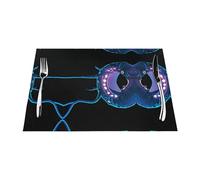 WHJWZY Woven Placemat 1 18x12 in Heat Resistant Non Slip Washable Table Mat Strange Creature Pattern