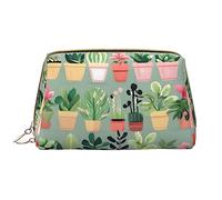 WHJYCC Bonsai plant Cosmetic Bag, Large Waterproof Leather Cosmetic Bag, Portable Toiletry Bag for Women with Zipper, Travel Essentials, White, One Size