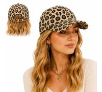 WHJYCC Brown Leopard Print Cotton Baseball Cap - Adjustable 56-60 cm, Curved Peak, Breathable Soft Fabric, Lightweight Sun Shade Hat for Men and Women, Outdoor Sports, Summer and Daily Wear