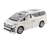 WHJYCC For 1:18 Alloy SUV Business Vehicle Model, High-Simulation Die-Cast Metal Sound And Light Pullback Model Car(White)