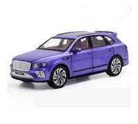 WHJYCC For 1:24 Bentley Bentayga SUV Alloy Car Model, High Simulation Sound And Light Die-cast Metal Toy Car Ornament(Purple)