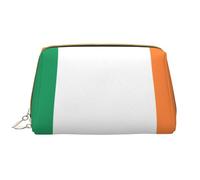 WHJYCC Irish flag Cosmetic Bag, Large Waterproof Leather Cosmetic Bag, Portable Toiletry Bag for Women with Zipper, Travel Essentials, White, One Size