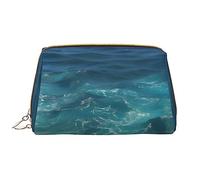 WHJYCC The Deep Ocean Cosmetic Bag, Large Waterproof Leather Cosmetic Bag, Portable Toiletry Bag for Women with Zipper, Travel Essentials, White, One Size