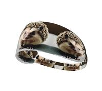 WHJYYXDE Elastic Exercise Headband - Soft, Breathable, and Quick-Drying Athletic Hairband for Men, Women Cute Hedgehog Printing