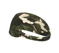 WHJYYXDE Elastic Exercise Headband - Soft, Breathable, and Quick-Drying Athletic Hairband for Men, Women Army Camouflage Printing