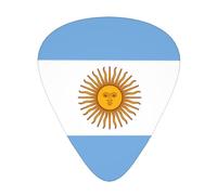 WHJYYXDE Guitar Picks 12 Pieces - Comfortable Hand Feel, Smooth Edges, Wear-Resistant ABS Material Argentine flag Prints