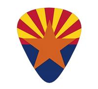 WHJYYXDE Guitar Picks 12 Pieces - Comfortable Hand Feel, Smooth Edges, Wear-Resistant ABS Material Arizona Flag Printed
