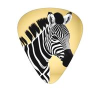 WHJYYXDE Guitar Picks 12 Pieces - Comfortable Hand Feel, Smooth Edges, Wear-Resistant ABS Material Black and white zebra Pattern
