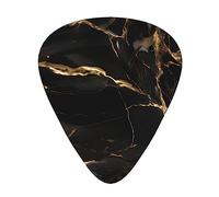 WHJYYXDE Guitar Picks 12 Pieces - Comfortable Hand Feel, Smooth Edges, Wear-Resistant ABS Material Black Gold Marble Prints