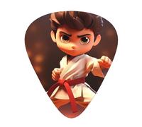 WHJYYXDE Guitar Picks 12 Pieces - Comfortable Hand Feel, Smooth Edges, Wear-Resistant ABS Material cartoon karate Pattern