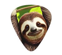 WHJYYXDE Guitar Picks 12 Pieces - Comfortable Hand Feel, Smooth Edges, Wear-Resistant ABS Material Cute Sloth Printing