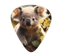 WHJYYXDE Guitar Picks 12 Pieces - Comfortable Hand Feel, Smooth Edges, Wear-Resistant ABS Material Cute Koala Plant Printed