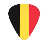 WHJYYXDE Guitar Picks 12 Pieces - Comfortable Hand Feel, Smooth Edges, Wear-Resistant ABS Material Flag of Belgium Prints