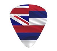 WHJYYXDE Guitar Picks 12 Pieces - Comfortable Hand Feel, Smooth Edges, Wear-Resistant ABS Material Flag of Hawaii American Printed