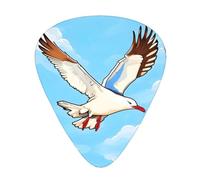 WHJYYXDE Guitar Picks 12 Pieces - Comfortable Hand Feel, Smooth Edges, Wear-Resistant ABS Material Flying Seagulls Prints