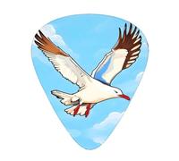 WHJYYXDE Guitar Picks 12 Pieces - Comfortable Hand Feel, Smooth Edges, Wear-Resistant ABS Material Flying Seagulls Printing