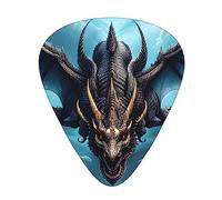 WHJYYXDE Guitar Picks 12 Pieces - Comfortable Hand Feel, Smooth Edges, Wear-Resistant ABS Material Flying Dragon Printing