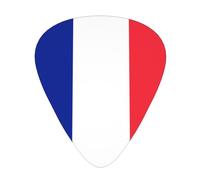 WHJYYXDE Guitar Picks 12 Pieces - Comfortable Hand Feel, Smooth Edges, Wear-Resistant ABS Material French flag Printing