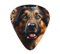 WHJYYXDE Guitar Picks 12 Pieces - Comfortable Hand Feel, Smooth Edges, Wear-Resistant ABS Material German Shepherd Printed