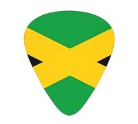 WHJYYXDE Guitar Picks 12 Pieces - Comfortable Hand Feel, Smooth Edges, Wear-Resistant ABS Material jamaica flag Printed