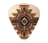 WHJYYXDE Guitar Picks 12 Pieces - Comfortable Hand Feel, Smooth Edges, Wear-Resistant ABS Material Native American Painting Printed