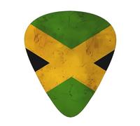 WHJYYXDE Guitar Picks 12 Pieces - Comfortable Hand Feel, Smooth Edges, Wear-Resistant ABS Material Old Jamaican Flag Printed