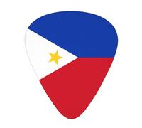 WHJYYXDE Guitar Picks 12 Pieces - Comfortable Hand Feel, Smooth Edges, Wear-Resistant ABS Material Philippine flag Prints