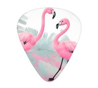 WHJYYXDE Guitar Picks 12 Pieces - Comfortable Hand Feel, Smooth Edges, Wear-Resistant ABS Material Pink Flamingo Printing