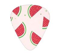 WHJYYXDE Guitar Picks 12 Pieces - Comfortable Hand Feel, Smooth Edges, Wear-Resistant ABS Material Pink watermelon Prints