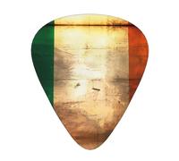 WHJYYXDE Guitar Picks 12 Pieces - Comfortable Hand Feel, Smooth Edges, Wear-Resistant ABS Material Retro Irish flag Pattern