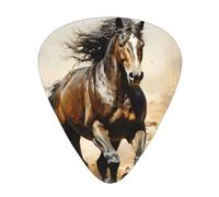WHJYYXDE Guitar Picks 12 Pieces - Comfortable Hand Feel, Smooth Edges, Wear-Resistant ABS Material Western Horse Printed