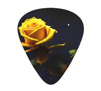 WHJYYXDE Guitar Picks 12 Pieces - Comfortable Hand Feel, Smooth Edges, Wear-Resistant ABS Material Yellow Roses Starry Night Printed