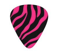 WHJYYXDE Guitar Picks 12 Pieces - Comfortable Hand Feel, Smooth Edges, Wear-Resistant ABS Material Zebra Tiger Leopard pink Printed