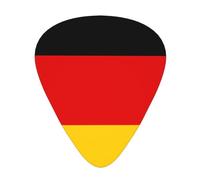 WHJYYXDE Guitar Picks 12 Pieces - Smooth Edges, Variety of Thicknesses for Different Tones - Suitable for Guitars, Ukuleles, and More German flag Prints