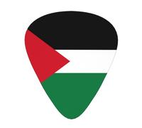 WHJYYXDE Guitar Picks 12 Pieces - Smooth Edges, Variety of Thicknesses for Different Tones - Suitable for Guitars, Ukuleles, and More Flag of the State of Palestine Pattern