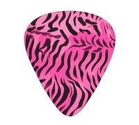 WHJYYXDE Guitar Picks 12 Pieces - Smooth Edges, Variety of Thicknesses for Different Tones - Suitable for Guitars, Ukuleles, and More zebra tiger leopard pink Prints