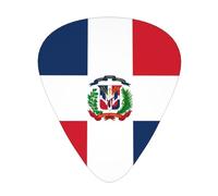 WHJYYXDE Guitar Picks 12 Pieces - Smooth Edges, Variety of Thicknesses for Different Tones - Suitable for Guitars, Ukuleles, and More Dominican Republic Pattern