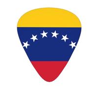 WHJYYXDE Guitar Picks 12 Pieces - Smooth Edges, Variety of Thicknesses for Different Tones - Suitable for Guitars, Ukuleles, and More Flag of Venezuela Pattern