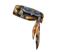 WHJYYXDE Sea Turtle Starfish Pattern Sports Head Tie for Men & Women Moisture Wicking Athletic for Gym,Yoga, Football