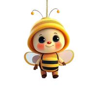 WHKM Acrylic Bumblebees Car Rear View Mirror Hanging Ornament Gift for Bees Lover