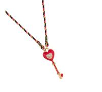 WHKM Playful Multicolor Leaf Heart Charm Necklace Featuring Dopamine Color Palette Styles For Casual Or Formal Outfits Stylish Layering Colorful Clovers Jewelry