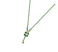 WHKM Playful Multicolor Leaf Heart Charm Necklace Featuring Dopamine Color Palette Styles For Casual Or Formal Outfits Stylish Layering Colorful Clovers Jewelry