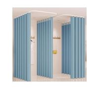 WHL Alexanders Fitting Room Clothing Store U-Shaped Sliding Track Partition Screen Dressing Room Corner Curved Dressing Curtain Changing Room(Color3,2.2 * 2.7m)