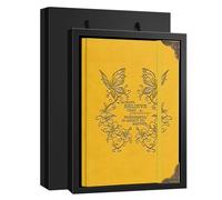 WHLBHG Butterfly Gift Butterfly Journal Butterfly Floral Journal Notebook Butterfly Lovers Gifts Butterfly Inspirational A5 Thick yellow Notebooks for Work Travel School (butterfly BELIEVE -yellow)